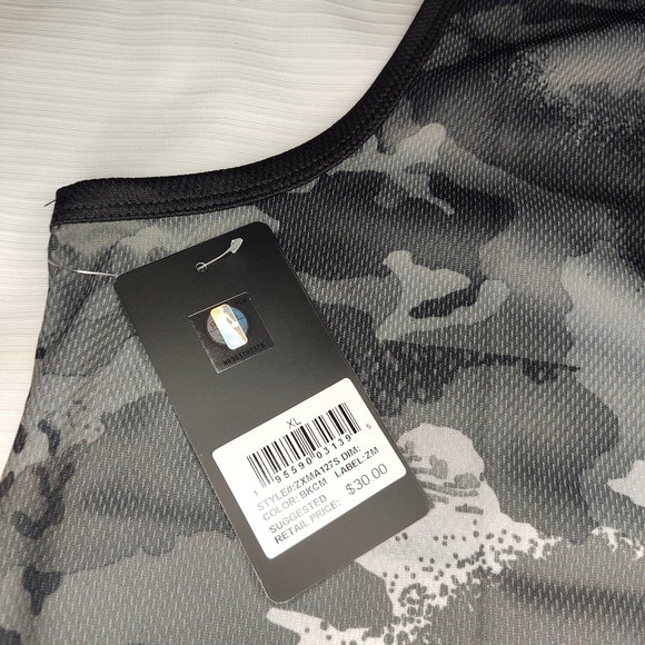 NEW NBA Black Grey Camo Camouflage Basketball Sport Tank Top Size XL - Picture 7 of 7